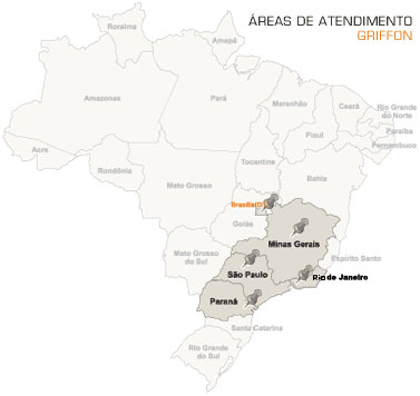 mapa do brasil por regioes. Griffon no Brasil. Região
